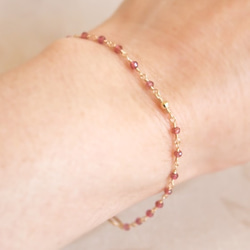 14KGF Garnet Bracelet 4枚目の画像