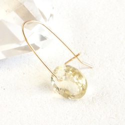 14KGF Brilliant Lemonquartz Earrings 第3張的照片