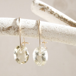 14KGF Brilliant Lemonquartz Earrings 第4張的照片