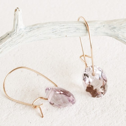 14KGF Brilliant Amethyst Earrings 第1張的照片