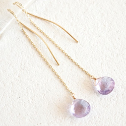 K10 Pinkamethyst Earrings 第3張的照片