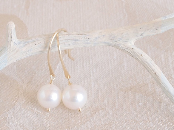 K10 Swing Pearl Earrings 1枚目の画像