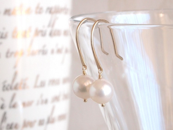 K10 Swing Pearl Earrings 2枚目の画像