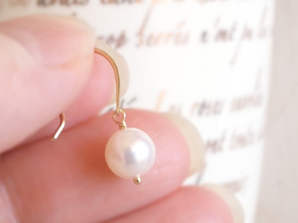 K10 Swing Pearl Earrings 3枚目の画像