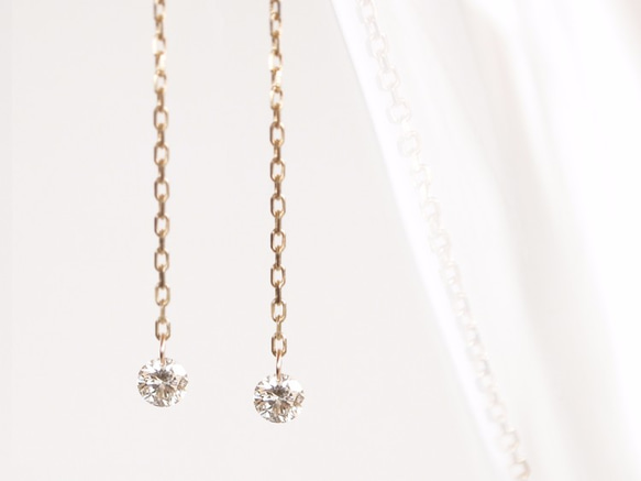 K10 Naked Diamond Earrings 第1張的照片