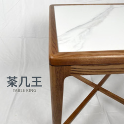 【茶几王 Table King】北歐風 實木茶几 岩版 第4張的照片