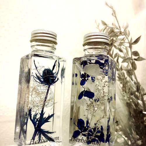 送料無料！！2本セット♡パープル×ブルー 大人インテリア ハーバリウム  