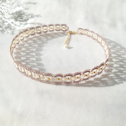 タティングレース チョーカー ココアベージュ チョーカー 心陽☆miharu