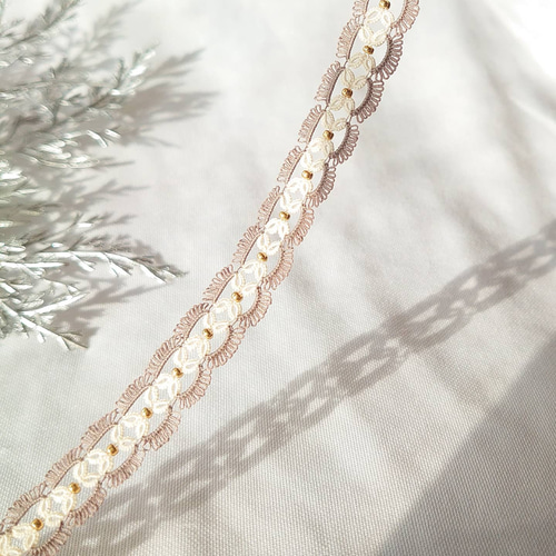 タティングレース チョーカー ココアベージュ チョーカー 心陽☆miharu