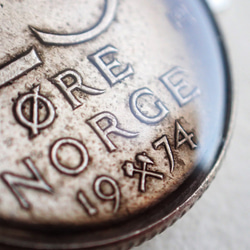 古いコインのネクタイピン［ノルウェー/1974］ #C004 2枚目の画像