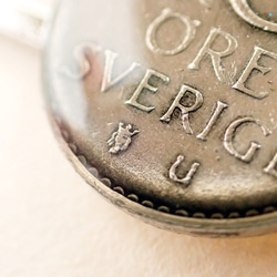 古いコインのネクタイピン［スウェーデン/1968］ #C009 3枚目の画像