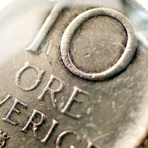 古いコインのネクタイピン［スウェーデン/1968］ #C009 4枚目の画像