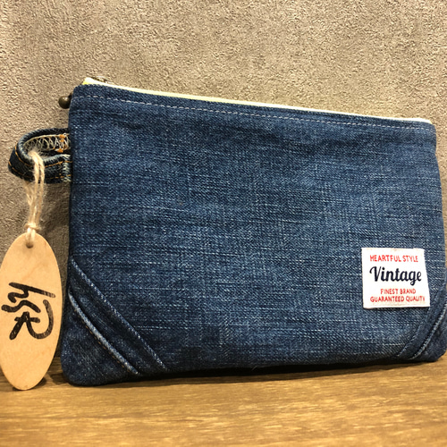 フラットデニムポーチ ポーチ HASARD 『あざー』 通販 12565662