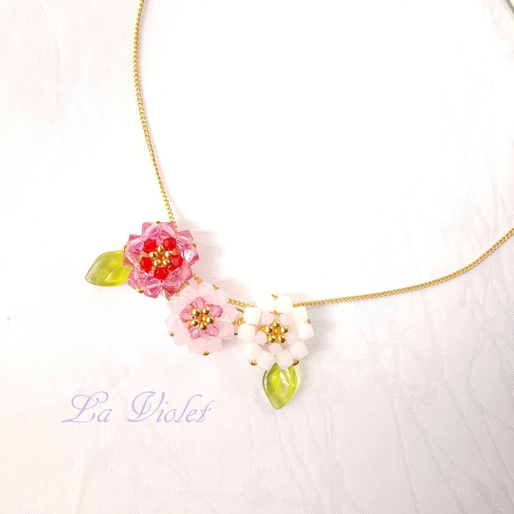 ～＊*✿スワロフスキー使用 桜のペンダント✿*＊～