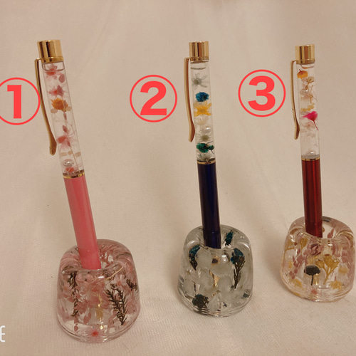 固まるハーバリウム、ペン立て・印鑑立て・歯ブラシ立て＆ハーバリウム