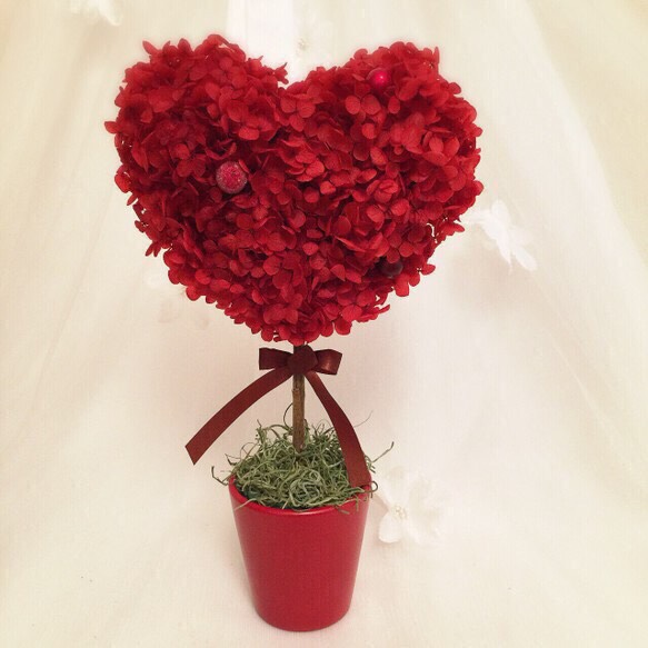 大人気！アジサイハートのトピアリー 6,205円