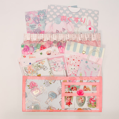 おすそ分け】ピンクカラー ローディットペーパーバッグ 紙もの 素材