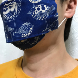 青〖送料無料〗ズレにくいマスク 立体マスク ◈セット割引あり◈ 5枚目の画像