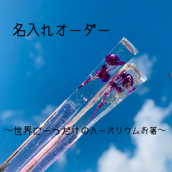 名入れ】ハーバリウムお箸 〜世界に一つだけのハーバリウムお箸〜 箸  