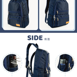 【OMNIA】機能款減壓防震14吋筆電後背包(8109深藍) 第5張的照片