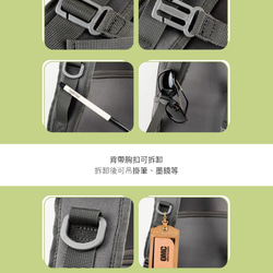 【OMNIA】機能款減壓防震14吋筆電後背包(8109灰色) 第7張的照片