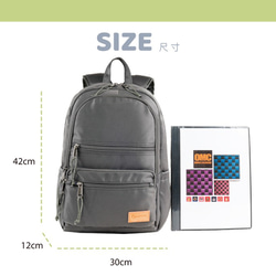【OMNIA】機能款減壓防震14吋筆電後背包(8109灰色) 第10張的照片