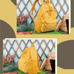 【OMNIA】聰明收納率性尼龍筆電後背包(6108黃色) 第5張的照片