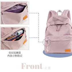 【OMNIA】聰明收納率性尼龍筆電後背包(6108藕紫) 第3張的照片