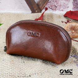【OMC】復古巧克力貝殼造型牛皮鑰匙零錢包(95015G) 第1張的照片