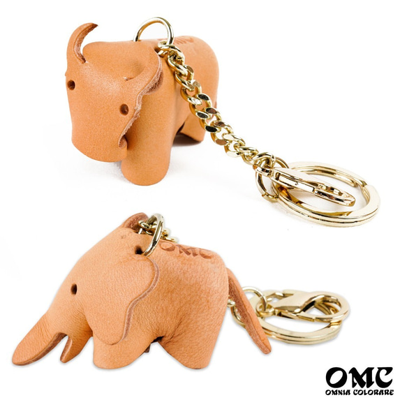 【OMC】手作系動物造型牛皮鑰匙圈 第1張的照片