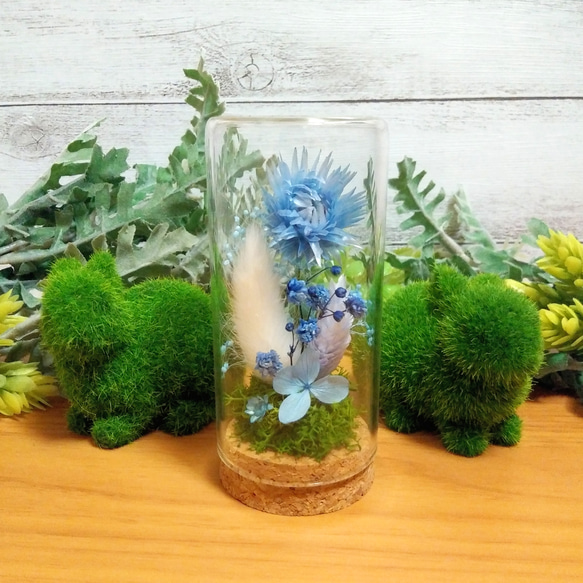 Little Flower Garden ブルー　単色 2枚目の画像