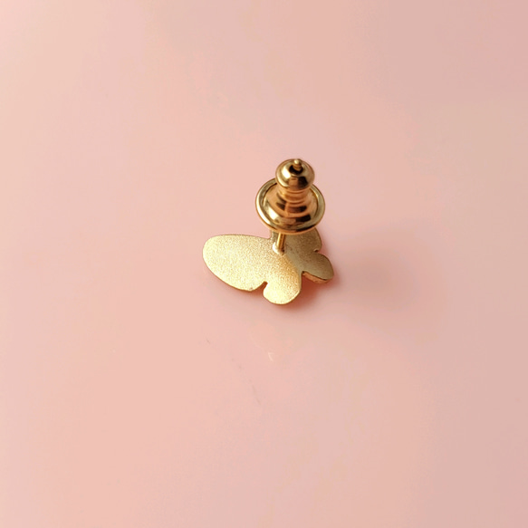 [賣一隻耳朵] 蝴蝶耳環 *金/粉金/銀 *推薦作為禮物 第5張的照片
