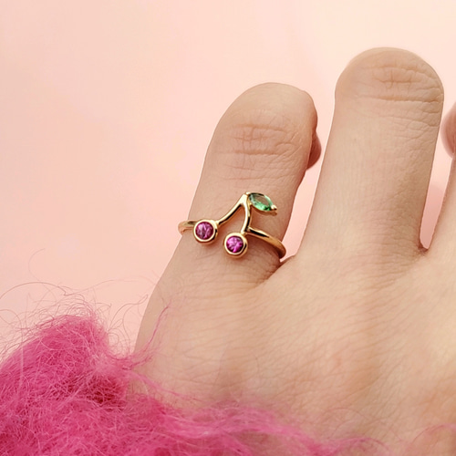 K18 サファイア 花型ピンキーリング 誕生石 サファイア ピンキーリング フラワー 花 リング 小指