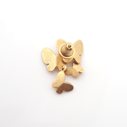 4人家族の蝶ピアス・イヤリング【片耳ずつの販売】アシンメトリー ちょうちょ バタフライ＊ギフト・プレゼントにもお勧め 9枚目の画像