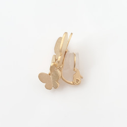 4人家族の蝶ピアス・イヤリング【片耳ずつの販売】アシンメトリー ちょうちょ バタフライ＊ギフト・プレゼントにもお勧め 10枚目の画像