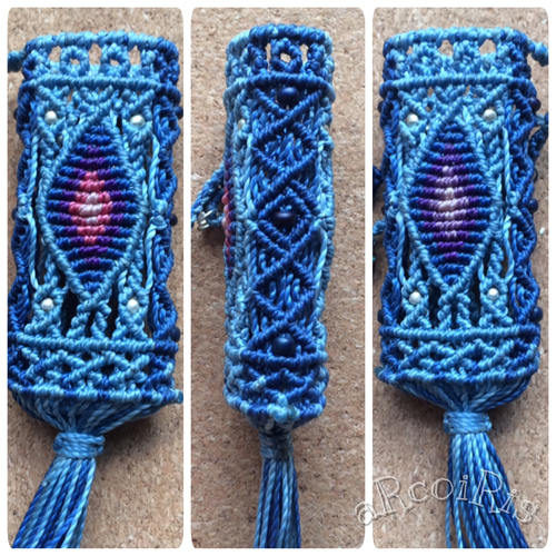 マクラメライターケース】M ターコイズ その他ケース Shiho 通販