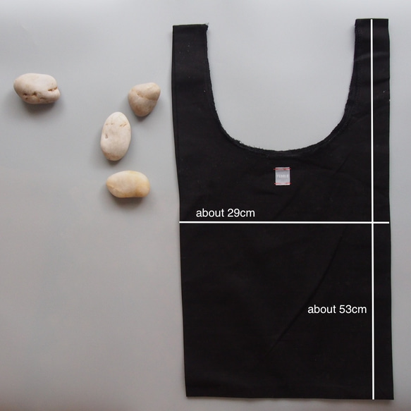 ECO BAG BLACK COTTON - M size　Creema 10周年限定作品 2枚目の画像