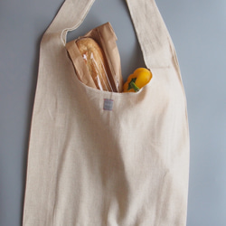 再々販　ECO BAG NATURAL COTTON&LINEN - MIDDLE size 1枚目の画像