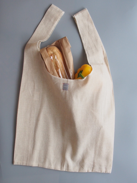 再々販　ECO BAG NATURAL COTTON&LINEN - MIDDLE size 1枚目の画像