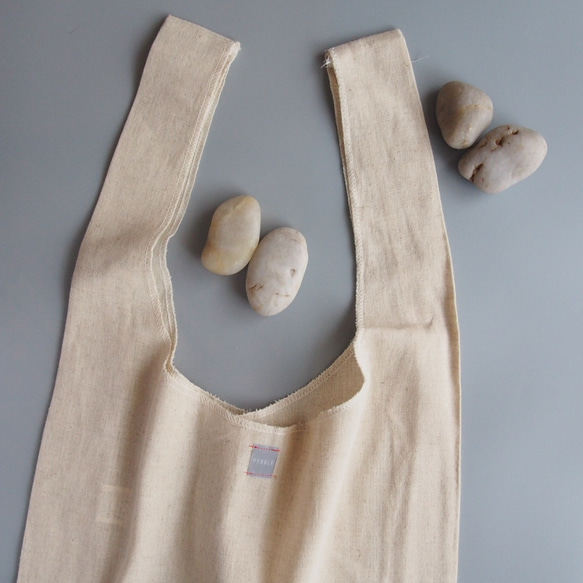 再々販　ECO BAG NATURAL COTTON&LINEN - MIDDLE size 2枚目の画像