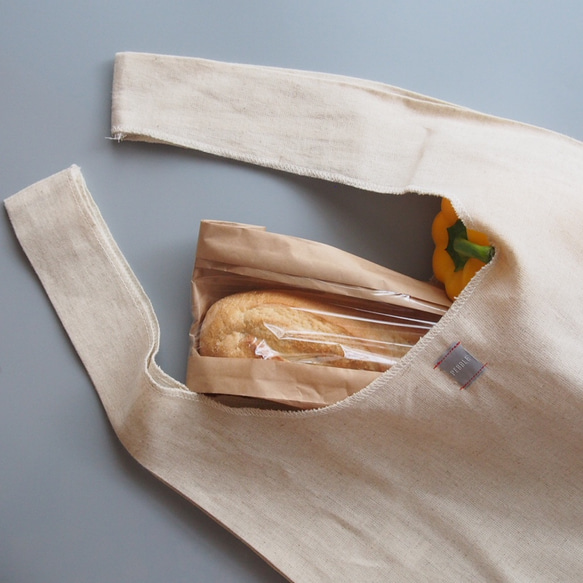 再々販　ECO BAG NATURAL COTTON&LINEN - MIDDLE size 6枚目の画像