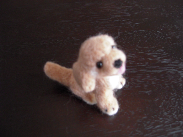 羊毛フェルトの子犬 2枚目の画像