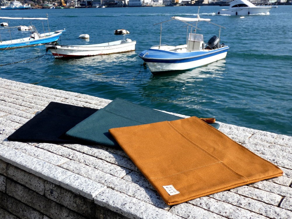 帆布A4ファイルケース（ファスナー開閉式）　[尾道 帆布鞄 彩工房]