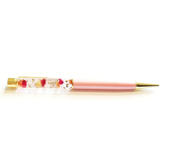 ハーバリウムボールペン*ピンク 2枚目の画像
