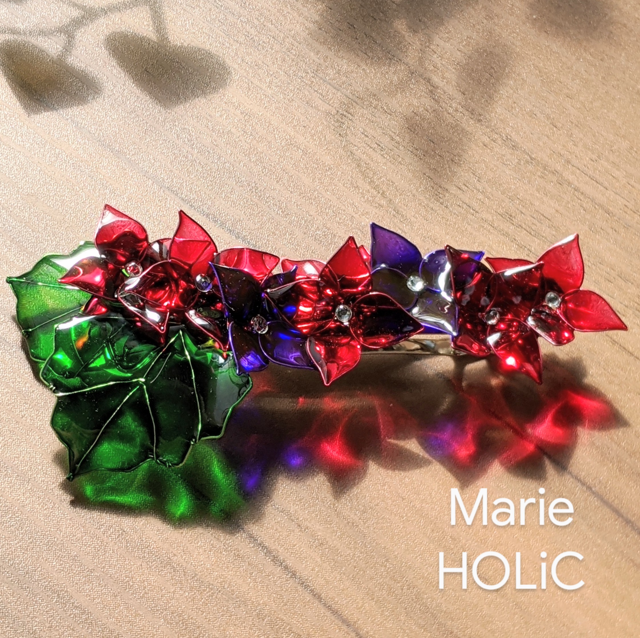 艶やか紫陽花バレッタ 大 4,640円