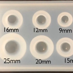 シリコンモールド 球体 6種 6連 スベスベ加工 2枚目の画像