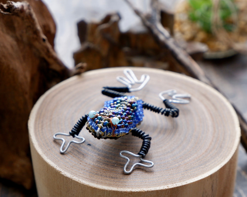 アフリカンハンドメイド ビーズ動物オブジェ 4点セット アフリカンハンドメイド ビーズ動物オブジェ 4点セット