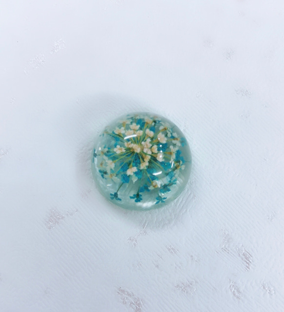 【Aya Clear Base Botanical Cabochon Blue Agate】 第1張的照片