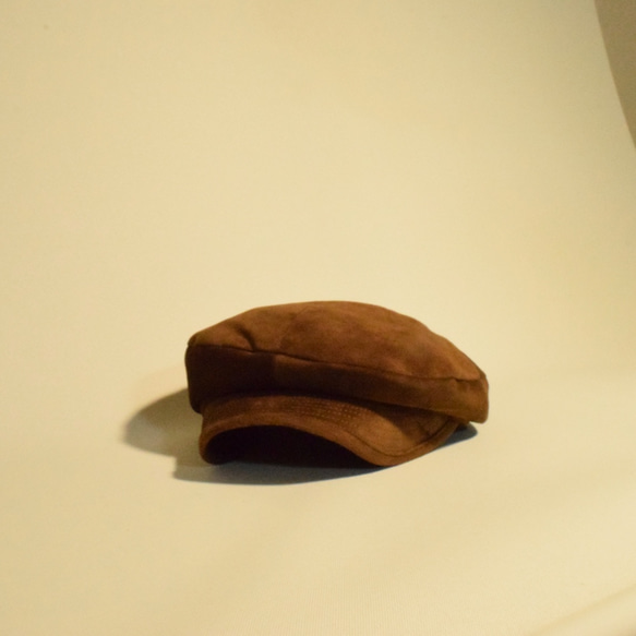 牛革 レザーキャスケット(ハンチング) “bronze” 2枚目の画像