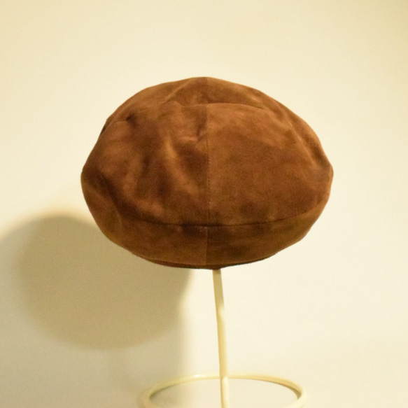 牛革 レザーキャスケット(ハンチング) “bronze” 6枚目の画像
